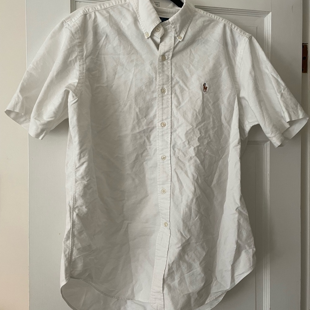 Ralph Lauren White Casual Button Down Shirt